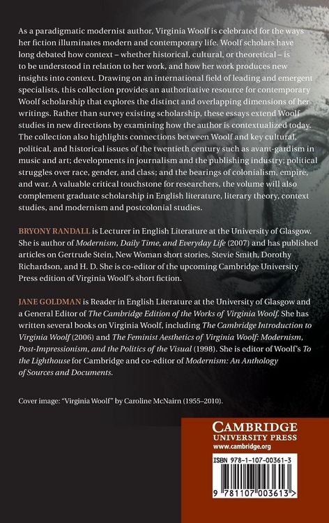 Produktbild: Virginia Woolf in Context