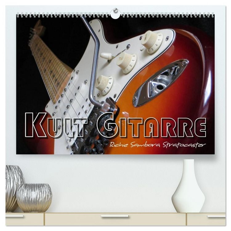 Produktbild: KULT GITARRE - Richie Sambora Stratocaster (hochwertiger Premium Wandkalender 2026 DIN A2 quer), Kunstdruck in Hochglanz
