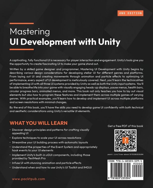Produktbild: Mastering UI Development with Unity - Second Edition
