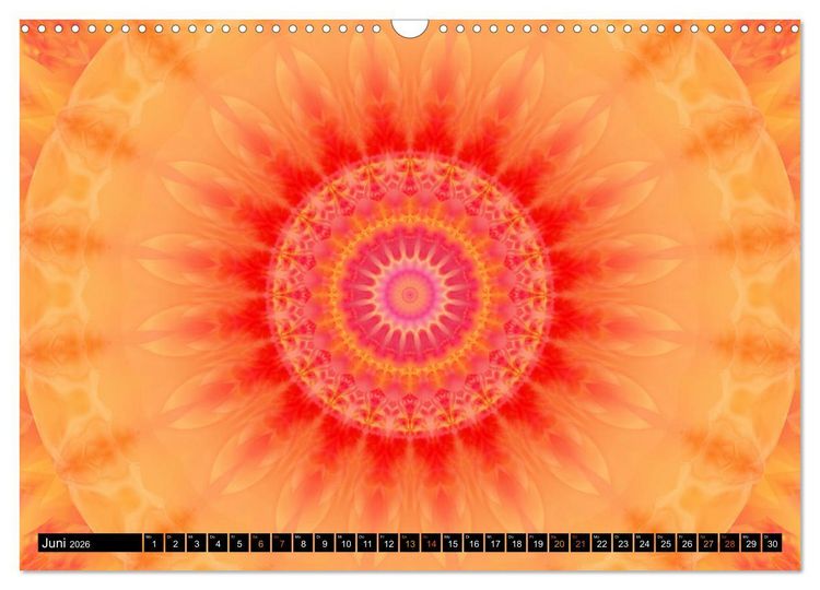 Produktbild: Energie - Mandalas in orange (Wandkalender 2026 DIN A3 quer), CALVENDO Monatskalender