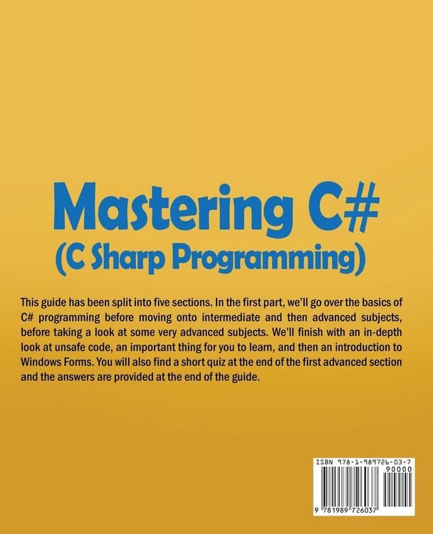 Produktbild: Mastering C# (C Sharp Programming)