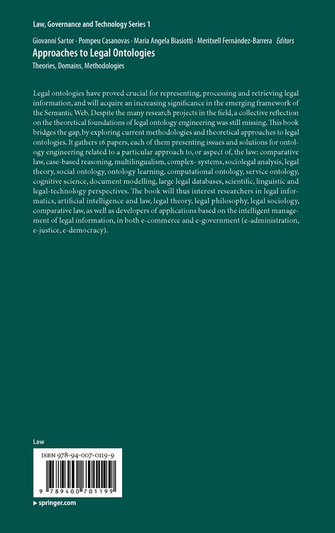 Produktbild: Approaches to Legal Ontologies