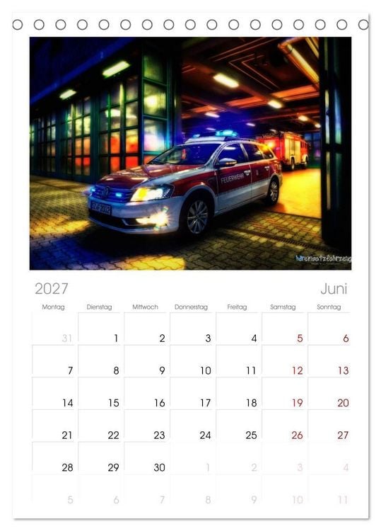 Produktbild: Tischplaner 2027 - HDR Einsatzfahrzeuge (A5 Tischkalender zum Aufstellen) CALVENDO
