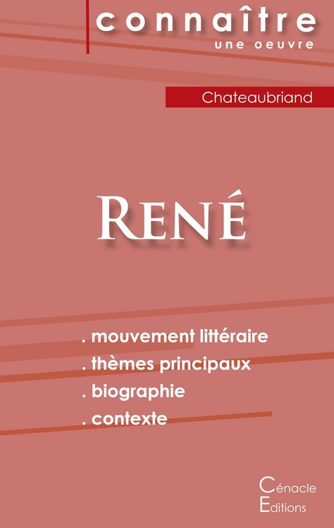 Produktbild: Fiche de lecture Ren&eacute; de Chateaubriand (Analyse litt&eacute;raire de r&eacute;f&eacute;rence et r&eacute;sum&eacute; complet)