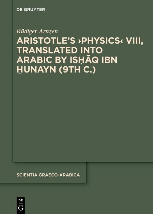 Produktbild: Aristotle&iquest;s &iquest;Physics&iquest; VIII, Translated into Arabic by Ishaq ibn Hunayn (9th c.)