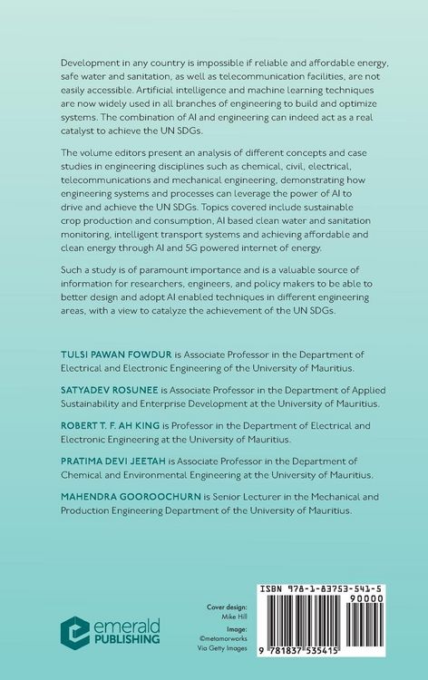 Produktbild: Artificial Intelligence, Engineering Systems and Sustainable Development