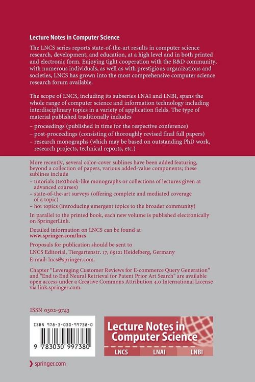 Produktbild: Advances in Information Retrieval