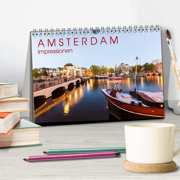Produktbild: AMSTERDAM Impressionen (Tischkalender 2026 DIN A5 quer), CALVENDO Monatskalender