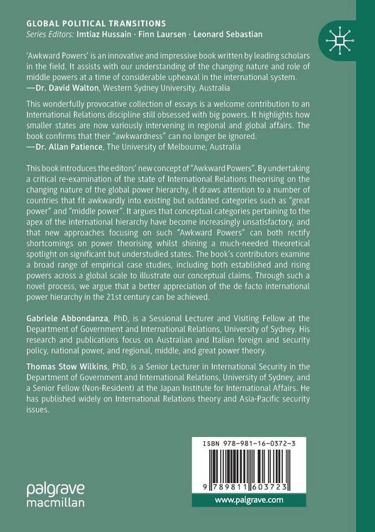 Produktbild: Awkward Powers: Escaping Traditional Great and Middle Power Theory
