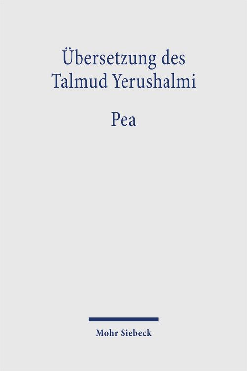 Produktbild: &Uuml;bersetzung des Talmud Yerushalmi