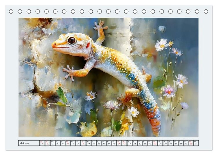 Produktbild: Echsenzauber. Farbenfrohe Reptilien (Tischkalender 2027 DIN A5 quer), CALVENDO Monatskalender