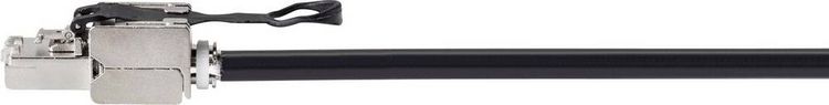 Produktbild: Renkforce RF-4538220 RJ45 Patchkabel CAT 6a S/FTP 20.00 m Schwarz mit Zugring zur Entriegelung 1 St.