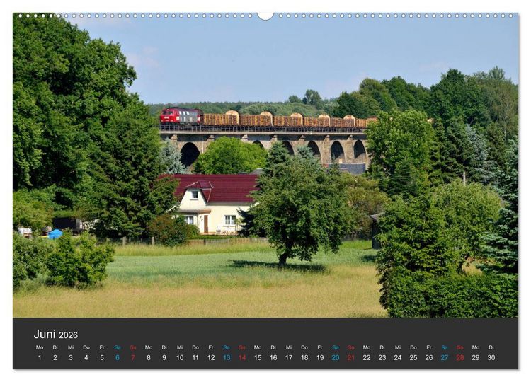 Produktbild: Oberlausitzer Eisenbahnen 2026 (Wandkalender 2026 DIN A2 quer), CALVENDO Monatskalender