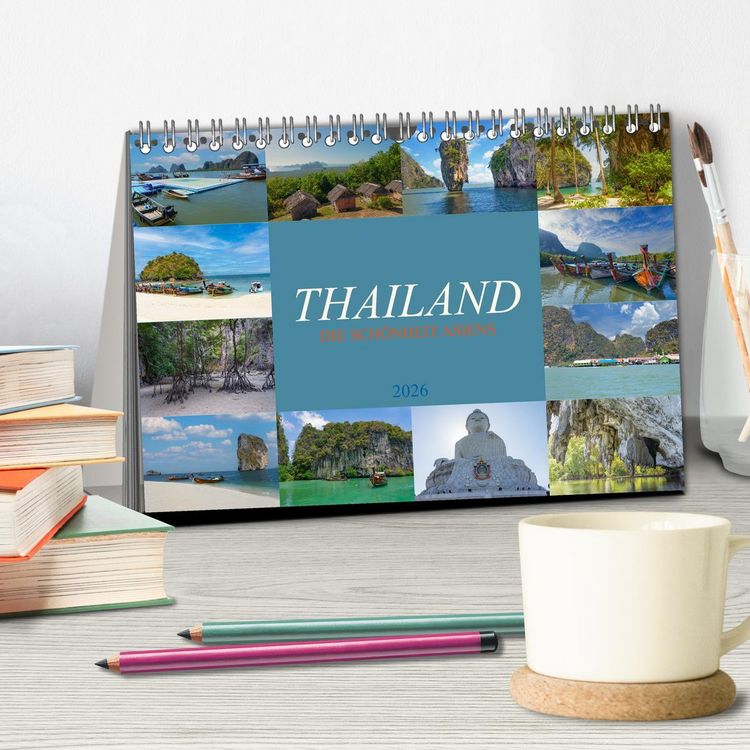 Produktbild: Thailand - Die Sch&ouml;nheit Asiens (Tischkalender 2026 DIN A5 quer), CALVENDO Monatskalender