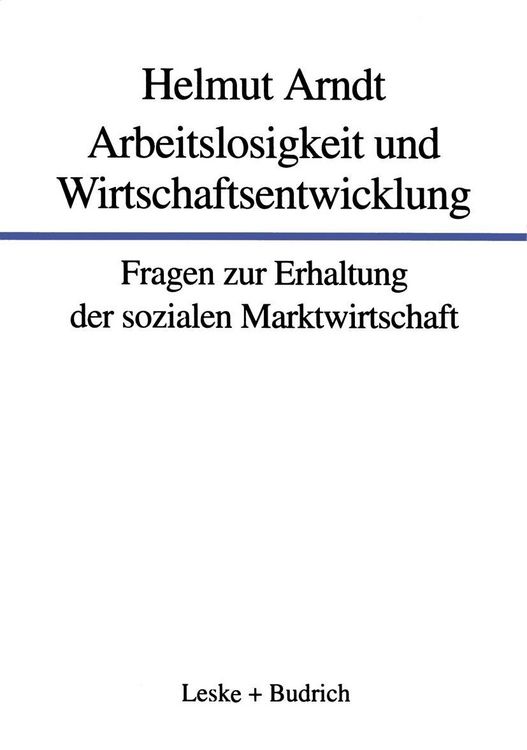 Produktbild: Arbeitslosigkeit und Wirtschaftsentwicklung