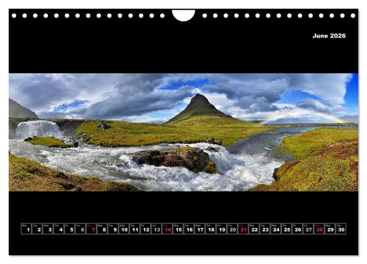 Produktbild: Iceland - Panoramic photographies (Wall Calendar 2026 DIN A4 landscape), CALVENDO 12 Month Wall Calendar