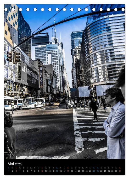 Produktbild: NEW YORK &ndash; street view (Tischkalender 2026 DIN A5 hoch), CALVENDO Monatskalender