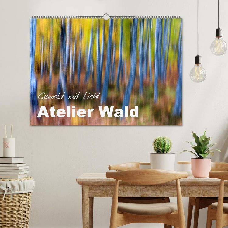 Produktbild: Atelier Wald - gemalt mit Licht (Wandkalender 2026 DIN A2 quer), CALVENDO Monatskalender