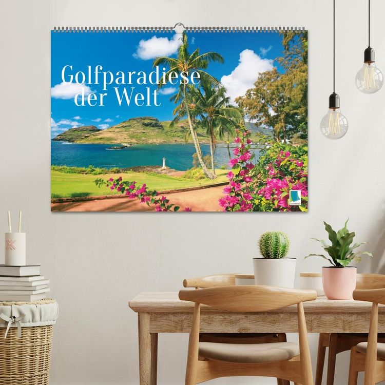 Produktbild: Golfparadiese der Welt (Wandkalender 2027 DIN A2 quer), CALVENDO Monatskalender