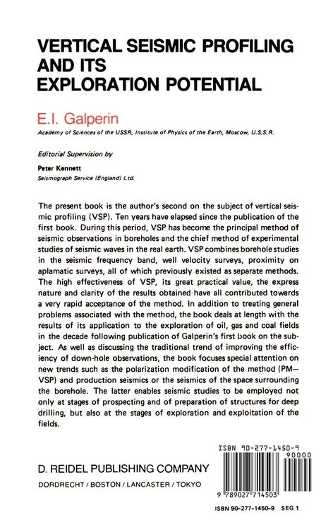 Produktbild: Vertical Seismic Profiling and Its Exploration Potential