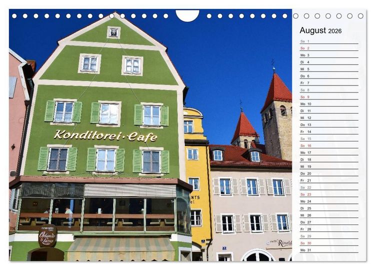 Produktbild: Die Farben von REGENSBURG (Wandkalender 2026 DIN A4 quer), CALVENDO Monatskalender