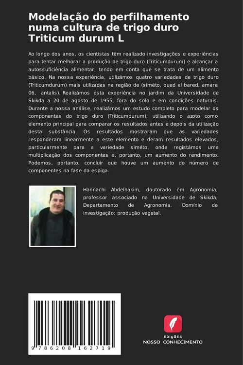 Produktbild: Modela&ccedil;&atilde;o do perfilhamento numa cultura de trigo duro Triticum durum L