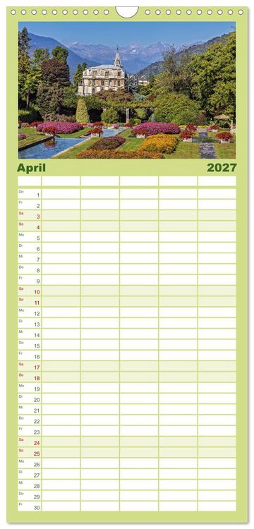 Produktbild: Familienplaner 2027 - Piemont - Norditaliens stille Sch&ouml;nheit mit 5 Spalten (Wandkalender, 21 x 45 cm) CALVENDO