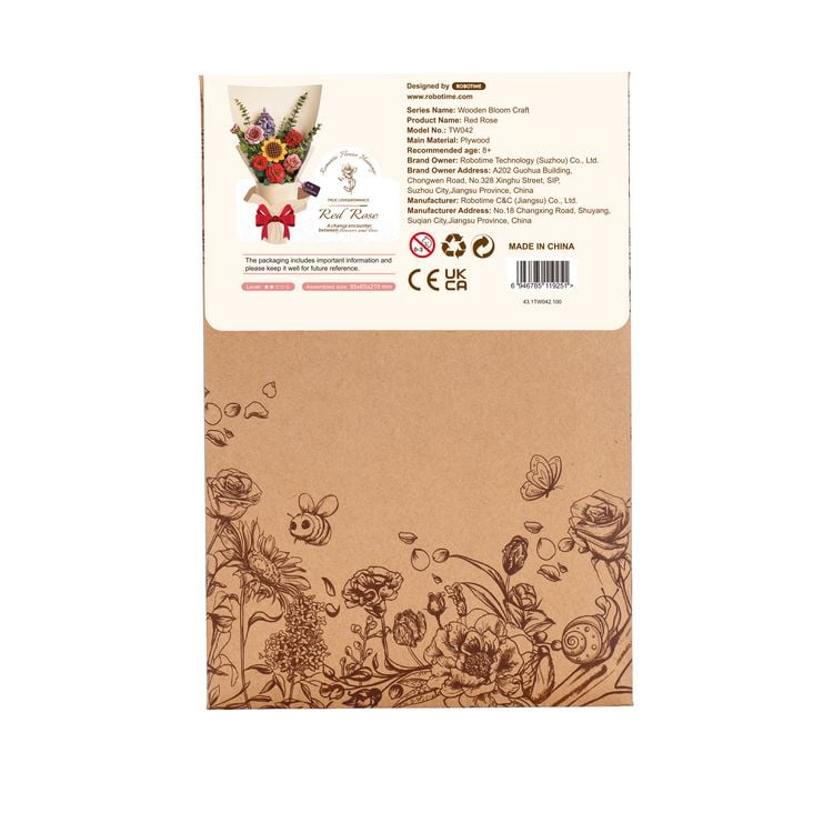 Produktbild: Book Nook DIY Blume Rote Rose