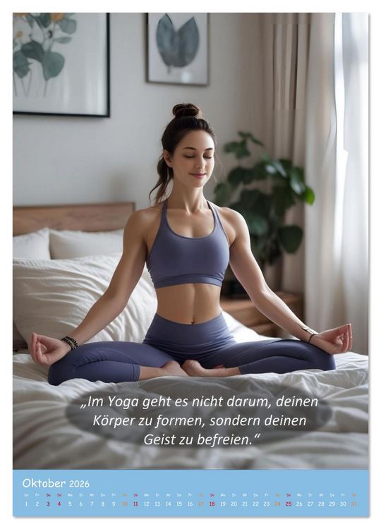 Produktbild: Yoga im Bett (hochwertiger Premium Wandkalender 2026 DIN A2 hoch), Kunstdruck in Hochglanz