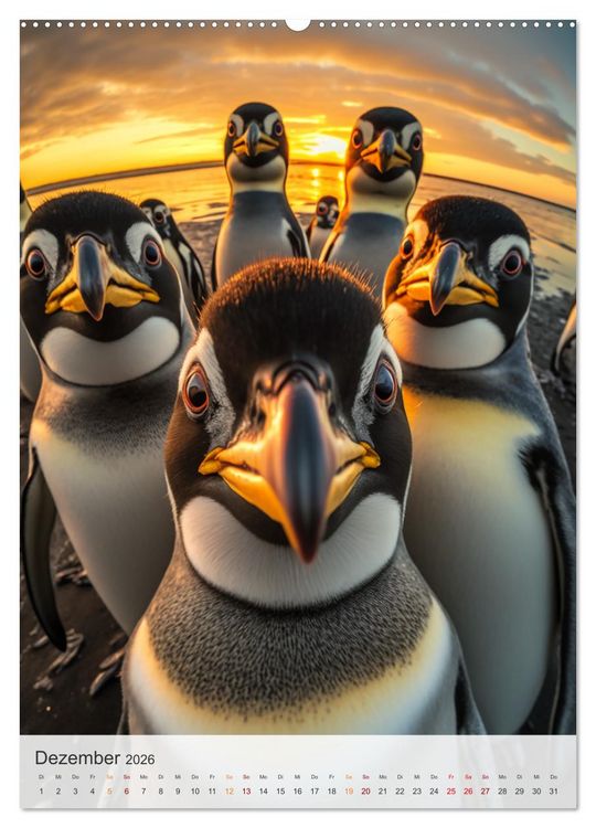 Produktbild: Lustige Tier-Selfies (hochwertiger Premium Wandkalender 2026 DIN A2 hoch), Kunstdruck in Hochglanz