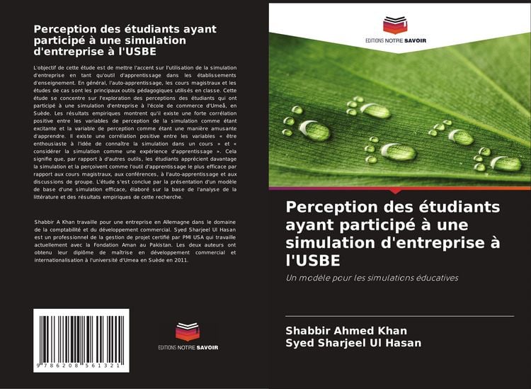 Produktbild: Perception des &eacute;tudiants ayant particip&eacute; &agrave; une simulation d'entreprise &agrave; l'USBE