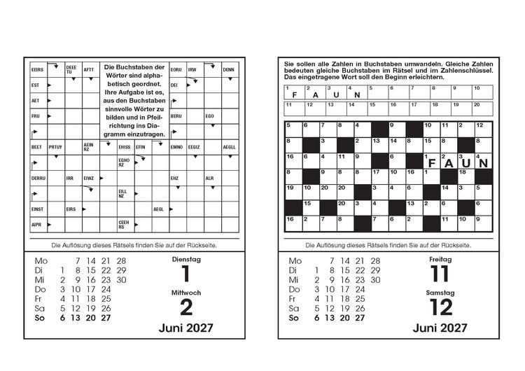 Produktbild: R&auml;tselkalender 2027