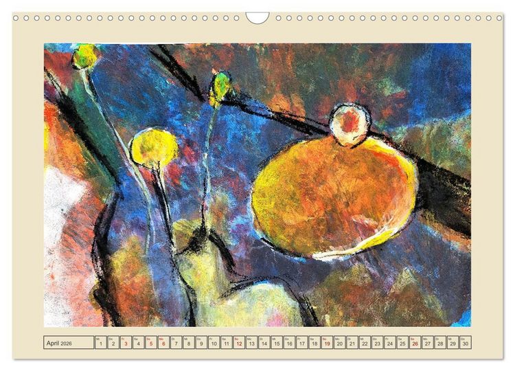 Produktbild: Kaleidoskop in Braun - Abstrakte Malerei in warmen Erdfarben (Wandkalender 2026 DIN A3 quer), CALVENDO Monatskalender