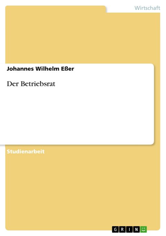 Produktbild: Der Betriebsrat