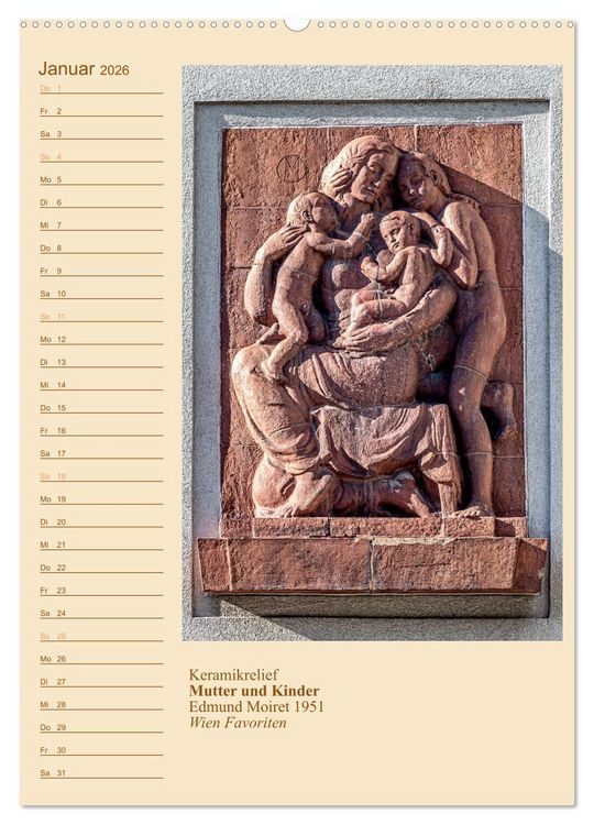 Produktbild: M&uuml;tter mit Kindern in der Kunst (hochwertiger Premium Wandkalender 2026 DIN A2 hoch), Kunstdruck in Hochglanz