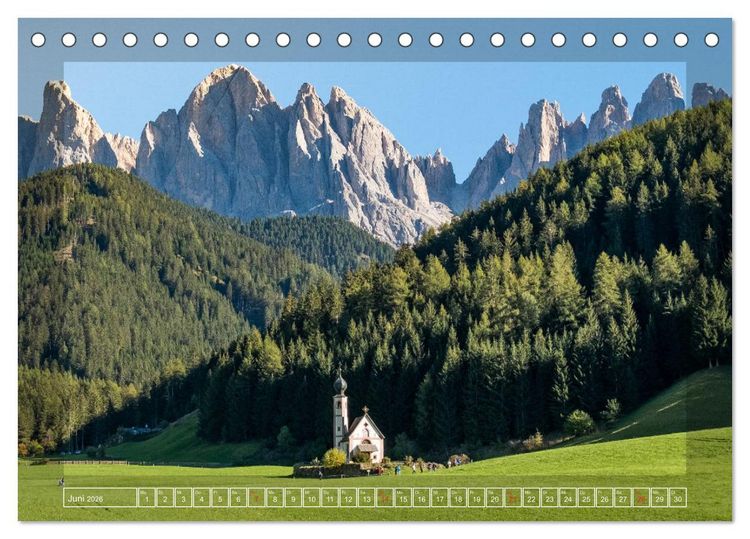 Produktbild: Bergerlebnis Dolomiten (Tischkalender 2026 DIN A5 quer), CALVENDO Monatskalender