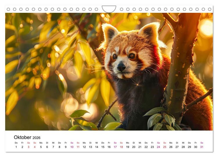 Produktbild: Der Rote Panda (Wandkalender 2026 DIN A4 quer), CALVENDO Monatskalender