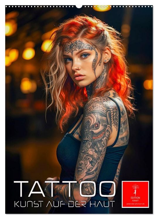 Produktbild: Tattoo Kunst auf der Haut (Wandkalender 2026 DIN A2 hoch), CALVENDO Monatskalender