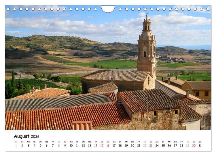 Produktbild: Camino Frances - Jakobsweg (Wandkalender 2026 DIN A4 quer), CALVENDO Monatskalender