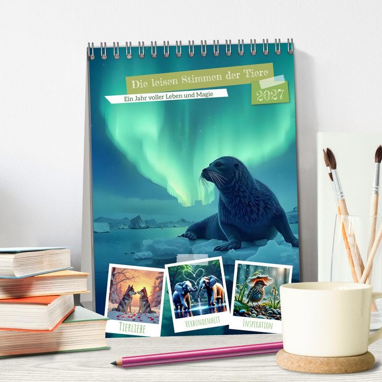 Produktbild: Die leisen Stimmen der Tiere (Tischkalender 2027 DIN A5 hoch), CALVENDO Monatskalender