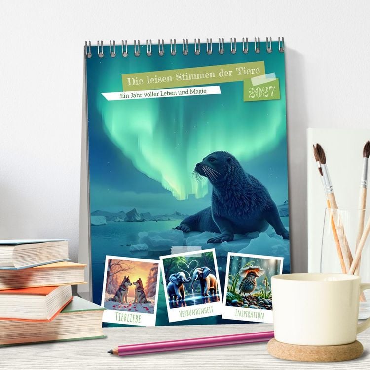 Produktbild: Die leisen Stimmen der Tiere (Tischkalender 2027 DIN A5 hoch), CALVENDO Monatskalender