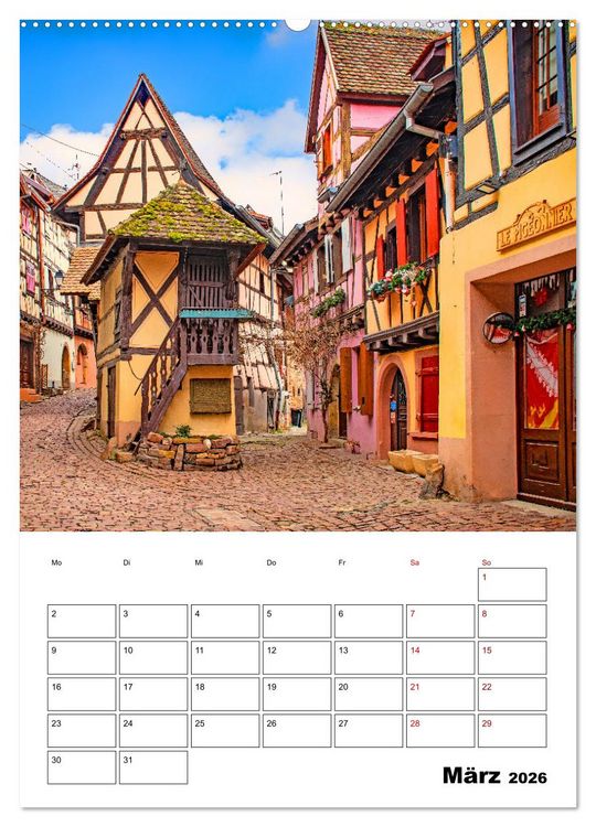 Produktbild: Elsass - Impressionen (Wandkalender 2026 DIN A2 hoch), CALVENDO Monatskalender