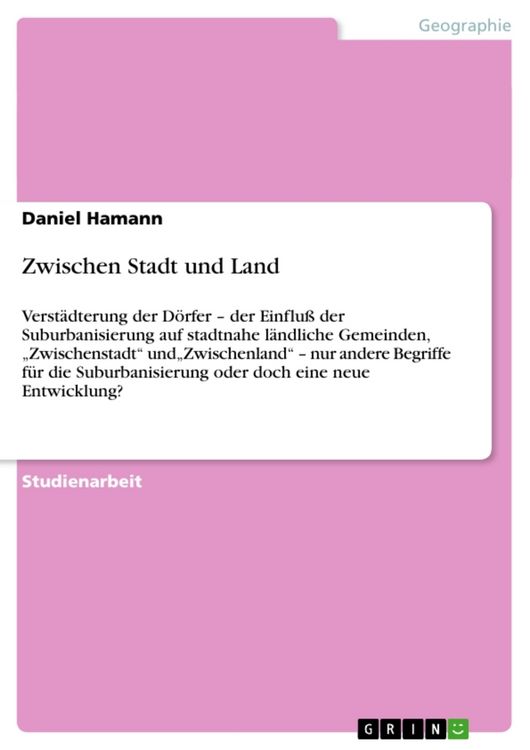 Produktbild: Zwischen Stadt und Land