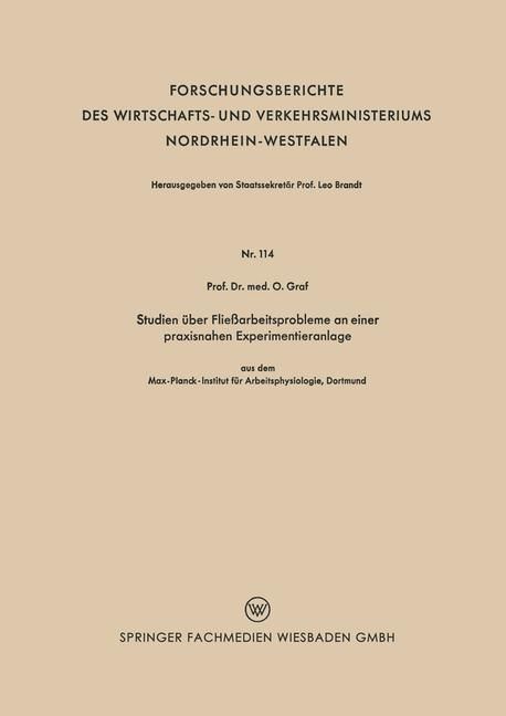 Produktbild: Studien &uuml;ber Flie&szlig;arbeitsprobleme an einer praxisnahen Experimentieranlage