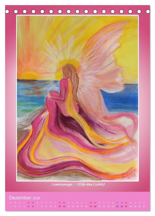 Produktbild: Die fabelhafte Welt meiner Elfen (Tischkalender 2026 DIN A5 hoch), CALVENDO Monatskalender