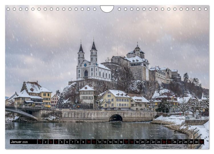 Produktbild: Die sch&ouml;nsten Ansichten der Schweiz (Wandkalender 2026 DIN A4 quer), CALVENDO Monatskalender