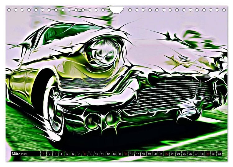Produktbild: Automobil Voiture Car (Wandkalender 2026 DIN A4 quer), CALVENDO Monatskalender