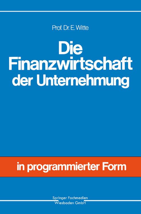 Produktbild: Die Finanzwirtschaft der Unternehmung