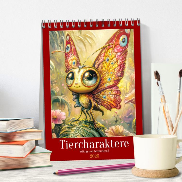 Produktbild: Tiercharaktere - Witzig und bezaubernd (Tischkalender 2026 DIN A5 hoch), CALVENDO Monatskalender