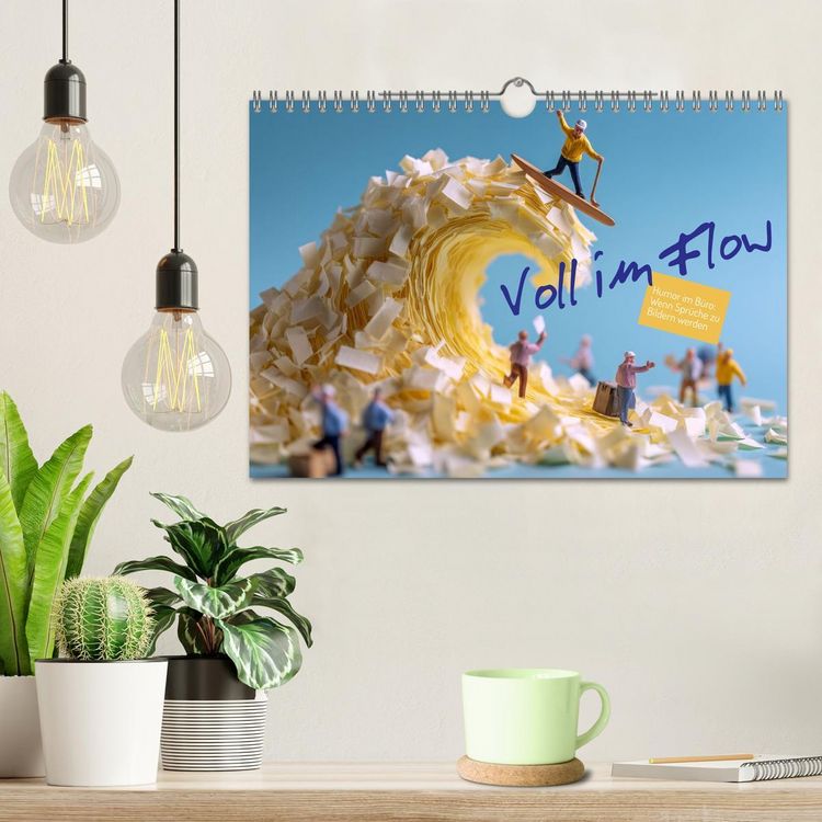 Produktbild: Voll im Flow. Humor im B&uuml;ro: Wenn Spr&uuml;che zu Bildern werden (Wandkalender 2026 DIN A4 quer), CALVENDO Monatskalender